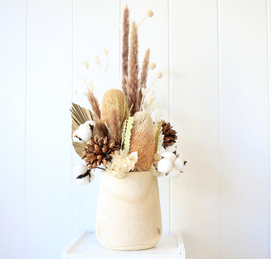 Faux and Dried Arrangements